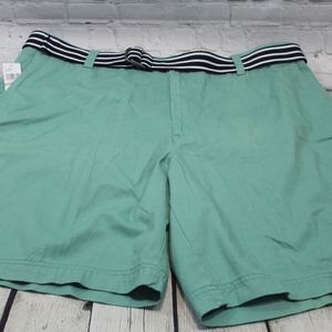 NWT Izod men's Flat Front Shorts sz 42 sage